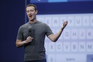 CEO Mark Zuckerberg gestures while delivering the keynote address at the Facebook F8 Developer Conference in San Francisco, America. (AP Photo/Eric Risberg)